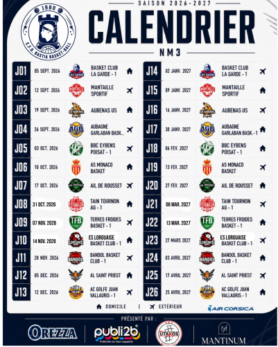 CALENDRIER NM3